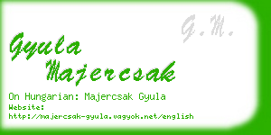 gyula majercsak business card